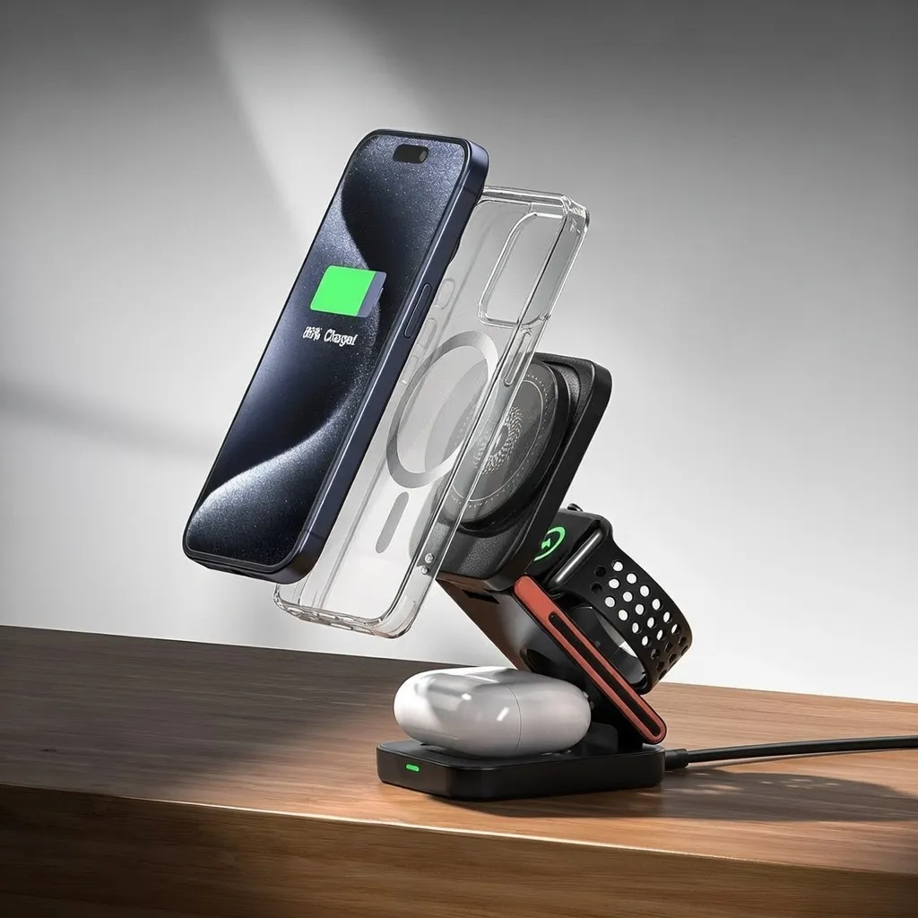 3‑in‑1 15W Magnetic Foldable Wireless Charger — Buy in Bangladesh. ⚡Magnetic Wireless Charger কি সত্যিই নিরাপদ? iPhone ও Android ব্যবহারকারীরা যা জানেন না