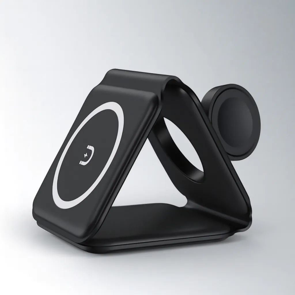 Certified Fast 3‑in‑1 Folding Magnetic Wireless Charger for Smartphones in Bangladesh