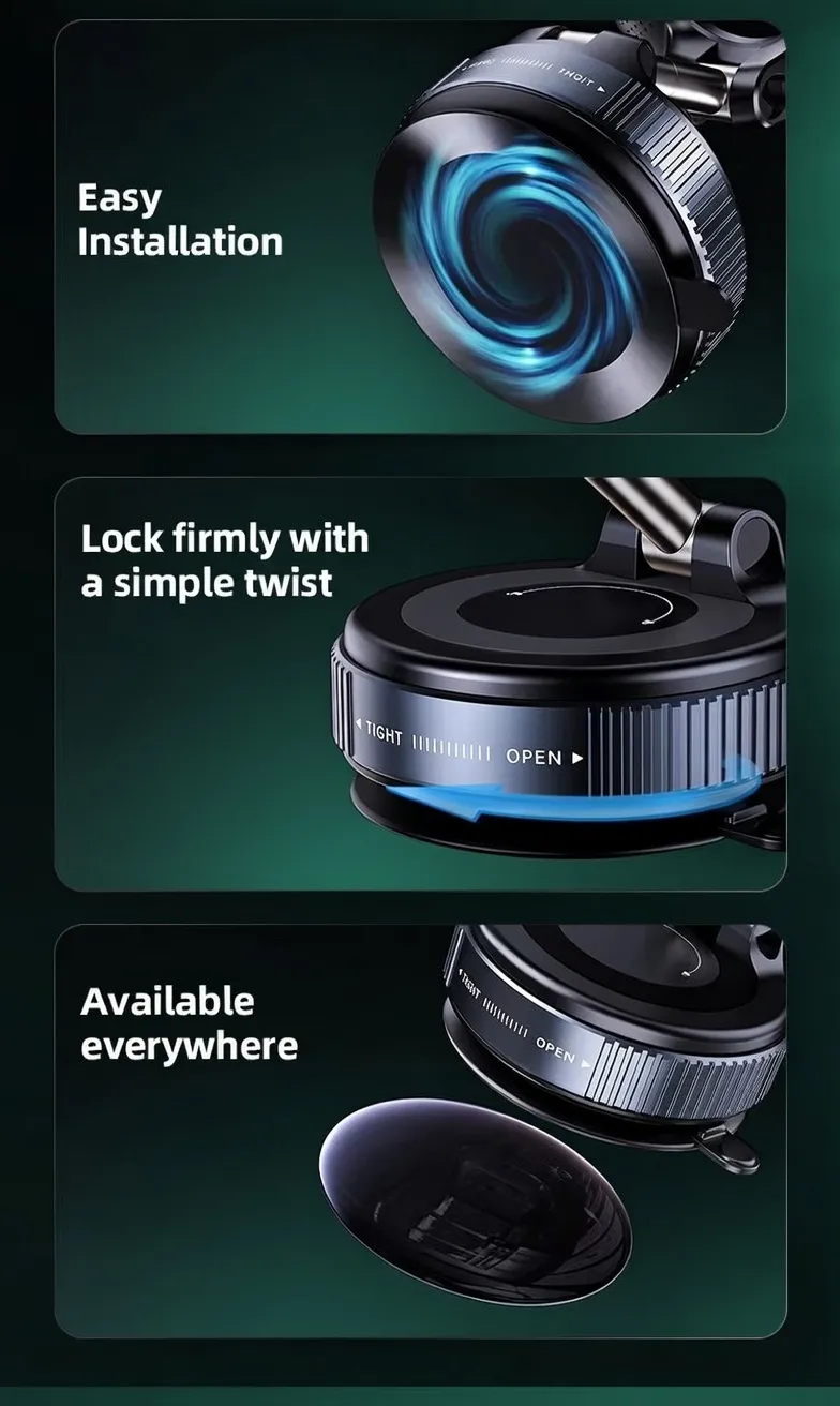 360° Rotating Waterproof Vacuum Magnetic Phone Holder in Bangladesh