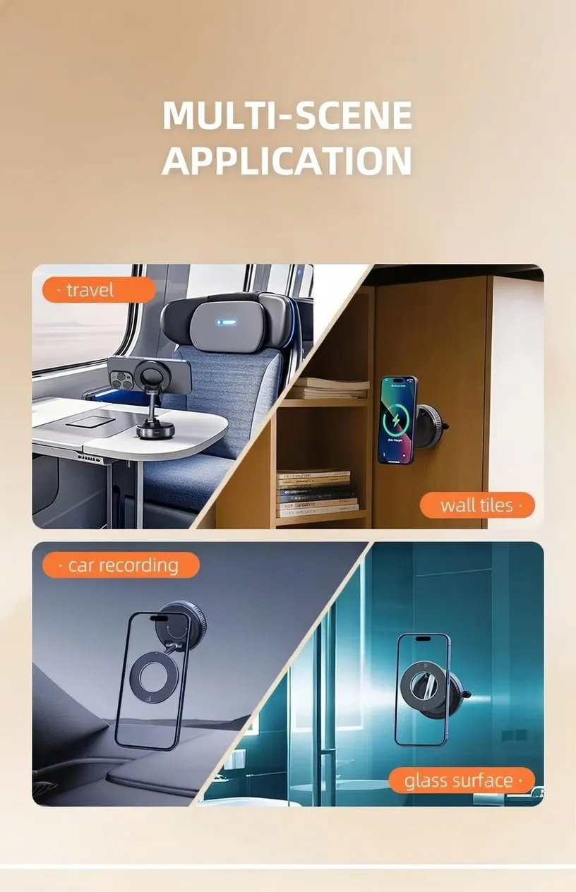 360° Rotating Waterproof Vacuum Magnetic Phone Holder in Bangladesh