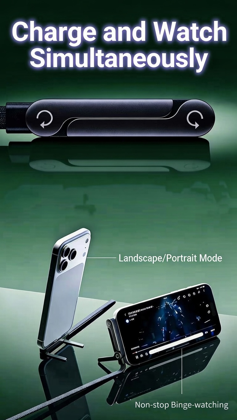 4‑in‑1 240W Multi Charger Cord Bangladesh (with phone holder)