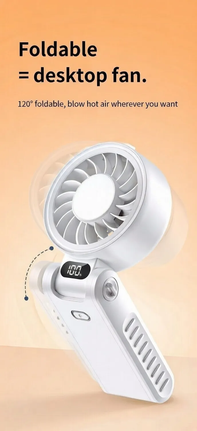 Best 5‑Speed 5000mAh Portable Rechargeable Fan Bangladesh