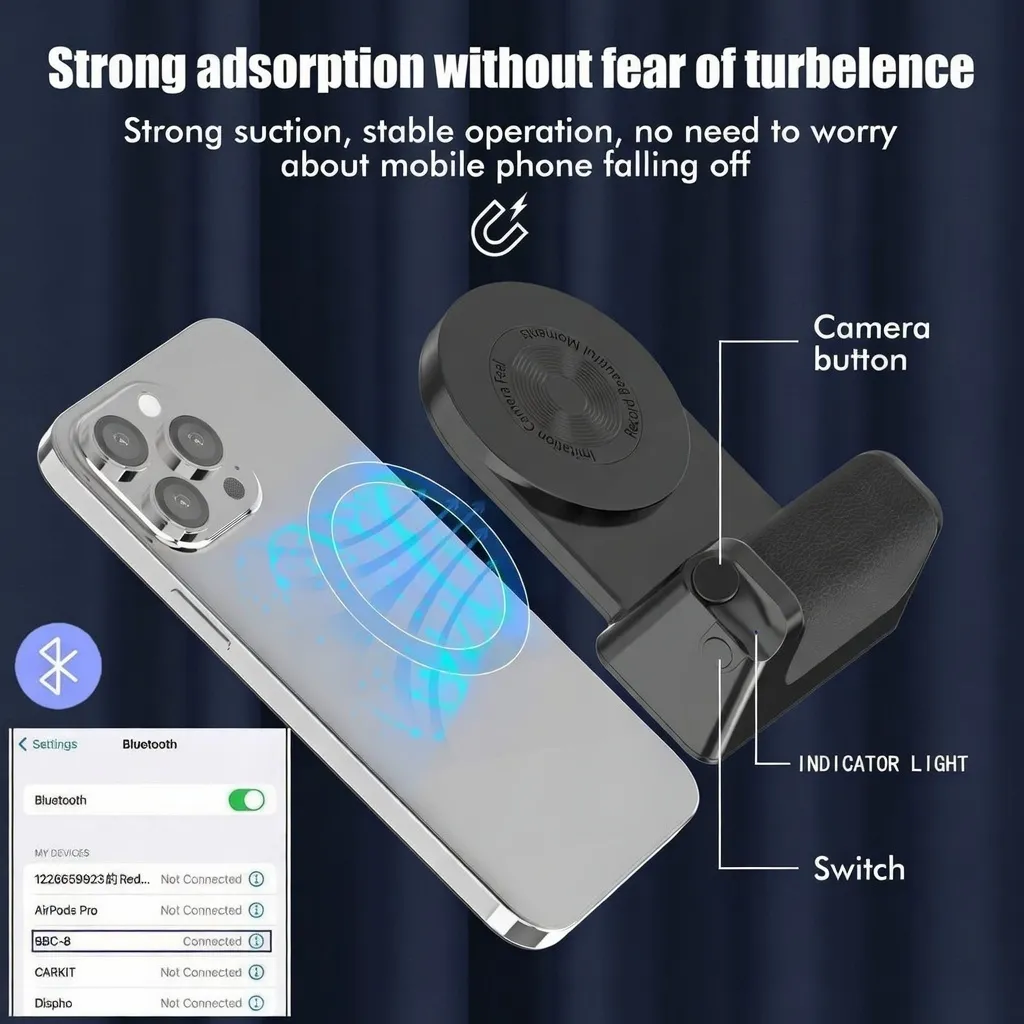 Best Qi 5W–10W Fast Charging Magnetic Wireless Phone Charger and Holder Smartphone Gimbal