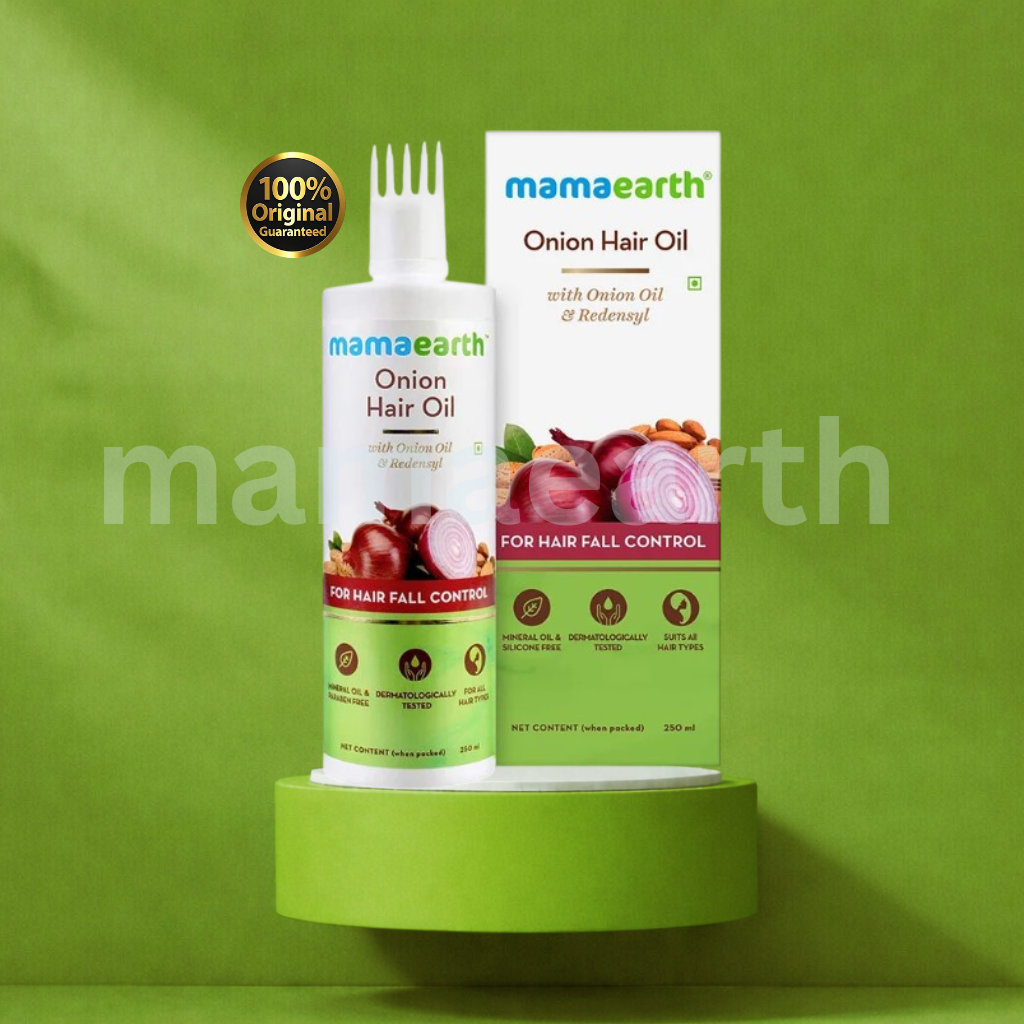 Mamaearth Onion Hair Oil for Hair Regrowth and Hair Fall Control - AmarXpress