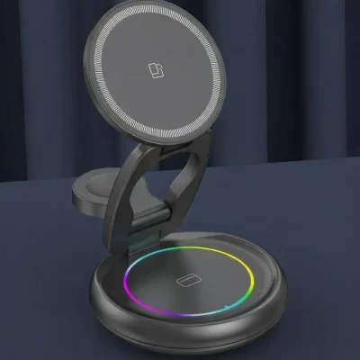 Powerful 10W Magnetic Wireless Charger Station for Smartphones