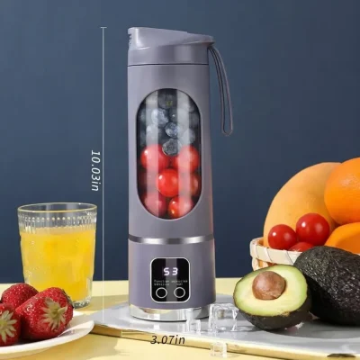 Powerful 12‑Blade 25W USB Mini Portable Rechargeable Juicer/Blender (450ml)