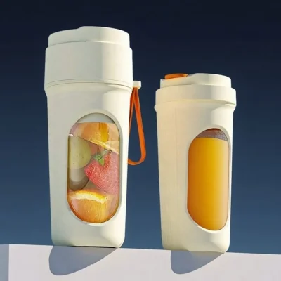 Powerful 40W 450ml USB 12‑Blade Wireless Portable Rechargeable Blender BD