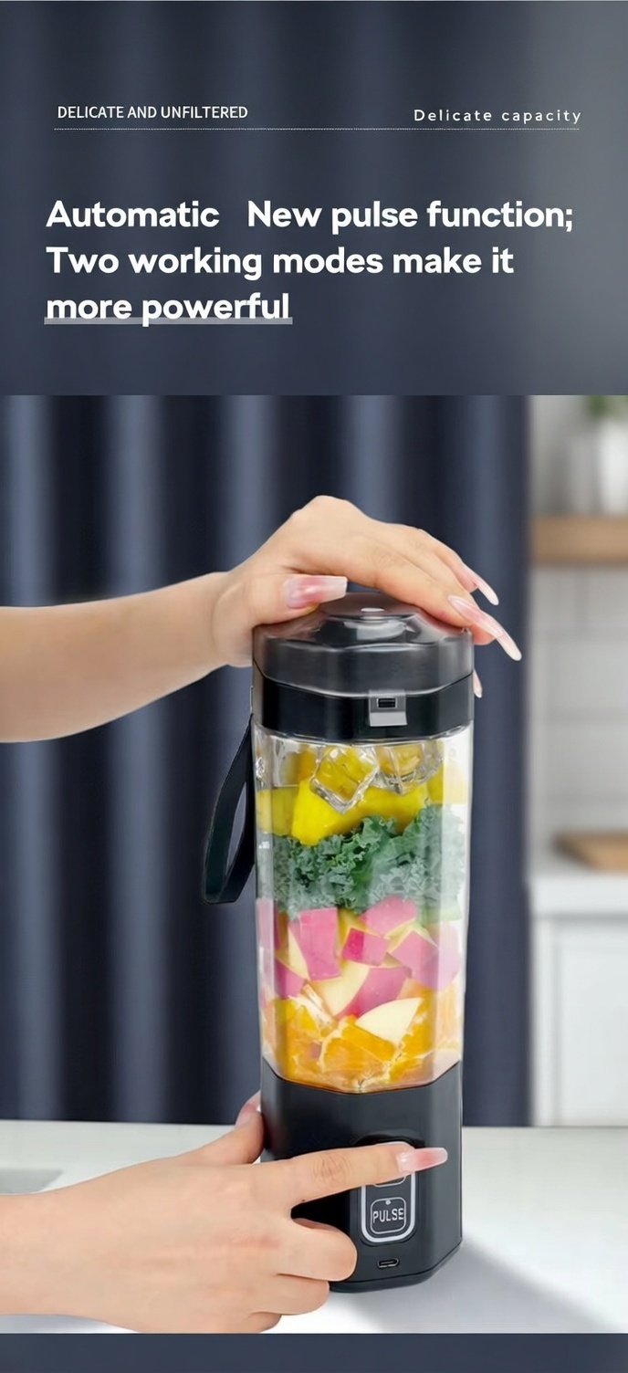 Powerful 6000mAh Rechargeable Mini Portable USB Blender BD