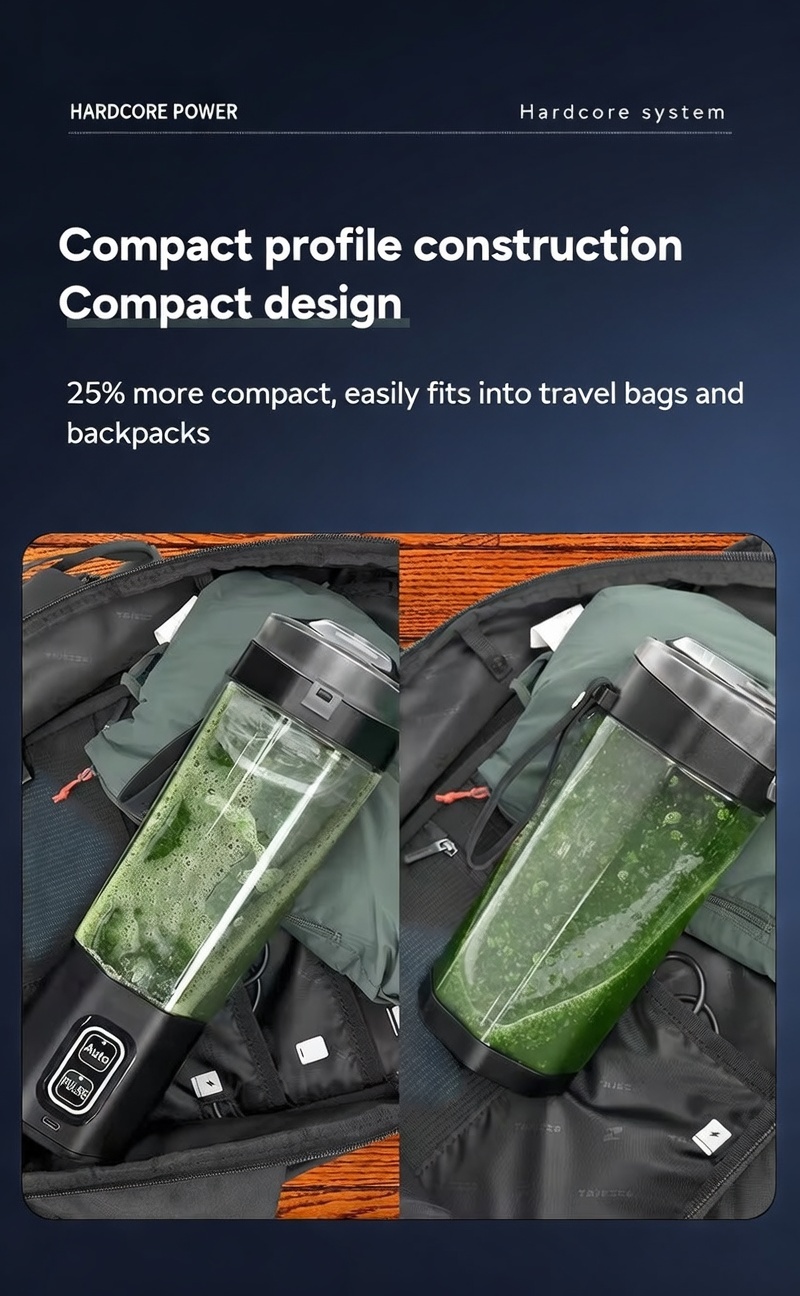 Powerful 6000mAh Rechargeable Mini Portable USB Blender BD