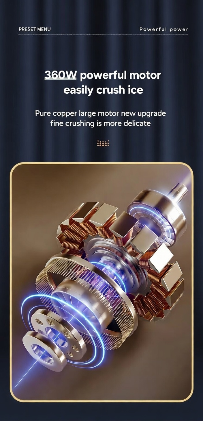 Powerful 6000mAh Rechargeable Mini Portable USB Blender BD