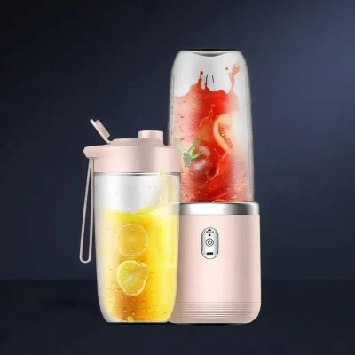 Powerful 6‑Blade 400ml USB Fruit Portable Rechargeable Blender Juicer