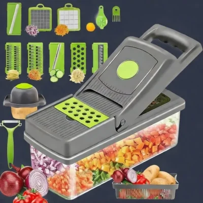 Premium 15‑in‑1 Multifunction Kitchen Chopper Food Slicer Vegetable Cutter Bangladesh