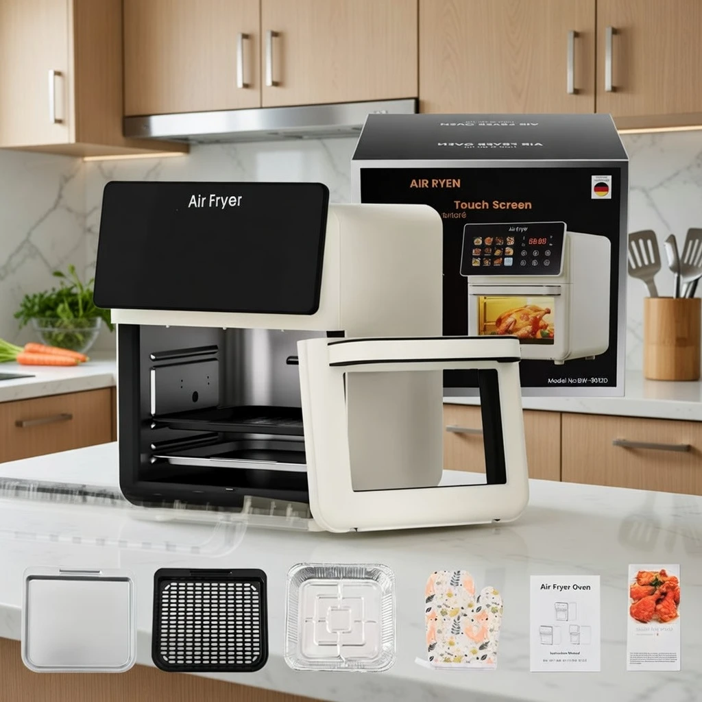 12-in-1 Smart Pro 10L Air Fryer Oven with Grill Combo & Glass Window - Now in Bangladesh