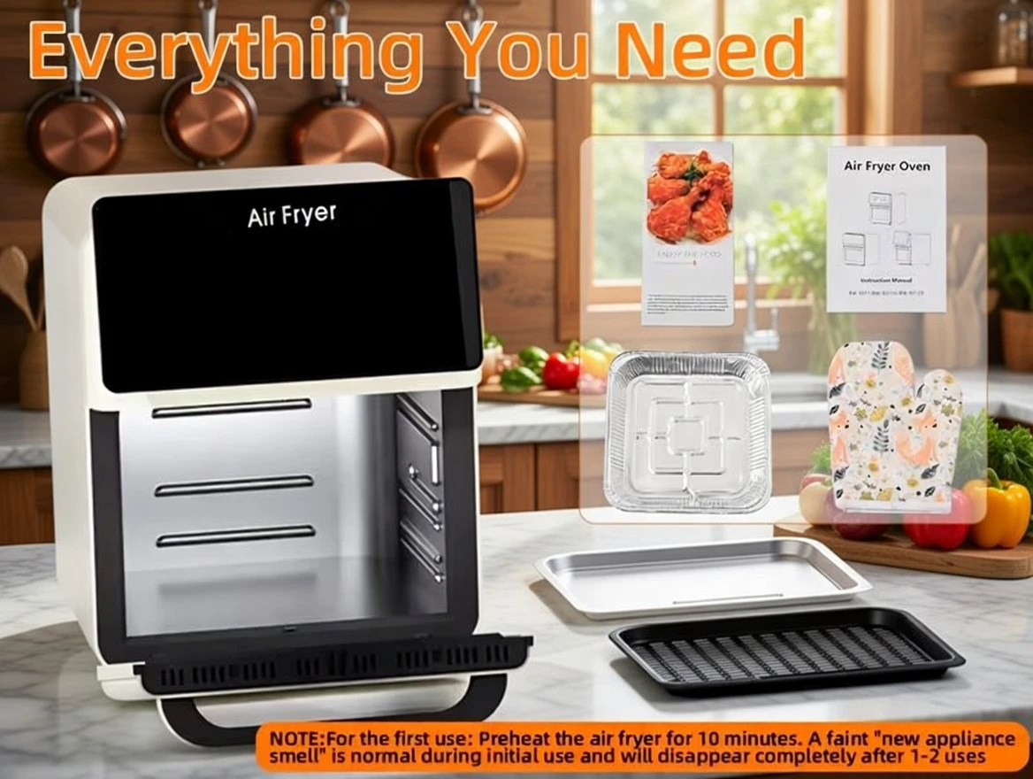 12-in-1 Smart Pro 10L Air Fryer Oven with Grill Combo & Glass Window - Now in Bangladesh