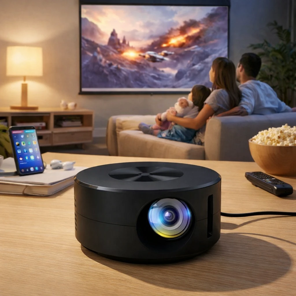 1500 Lumens for Home & Outdoor Home Theater Mini HD Projector Bangladesh - AmarXpress