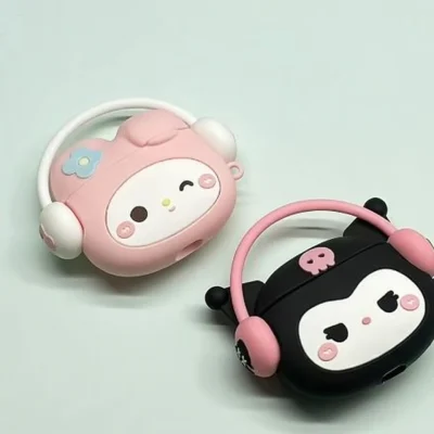 3D Cute Cartoon Kuromi AirPods Silicone Case Now in Bangladesh