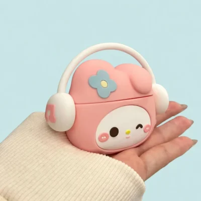 3D Cute Cartoon Kuromi AirPods Silicone Case Now in Bangladesh