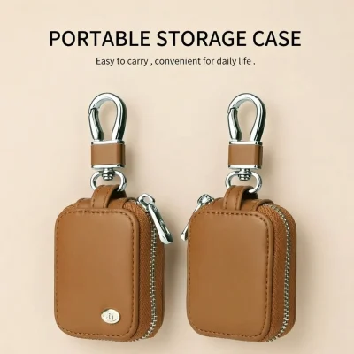 Best Slim AirPods PU Leather Protective Case with Anti-Loss Hook Perfect for AirPods Pro 3-2-1