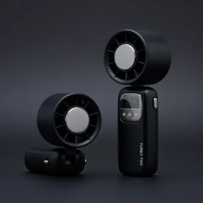 Expert Digital Display Neck & Handheld Portable Cooling Fan with 4000mAh Powerful Battery Now in Bangladesh