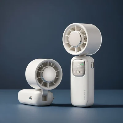 Expert Digital Display Neck & Handheld Portable Cooling Fan with 4000mAh Powerful Battery Now in Bangladesh