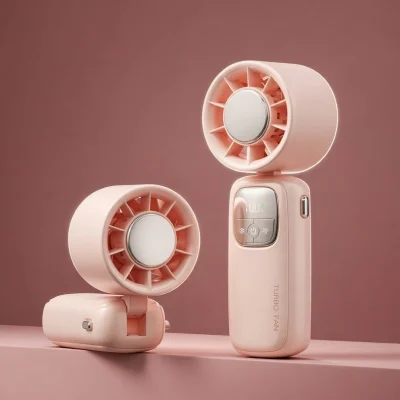 Expert Digital Display Neck & Handheld Portable Cooling Fan with 4000mAh Powerful Battery Now in Bangladesh