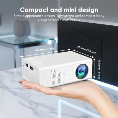 Home Cinema 80” Screen USB 1080P Support Mini LED Projector BD - Now in Bangladesh