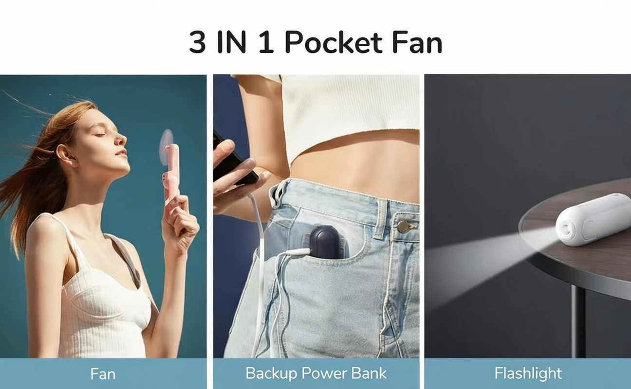 JISULIFE Portable Mini Handheld Fan with USB 2000k4500kmAh Rechargeable Now in Bangladesh