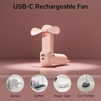 JISULIFE Portable Mini Handheld Fan with USB 2000k4500kmAh Rechargeable Now in Bangladesh