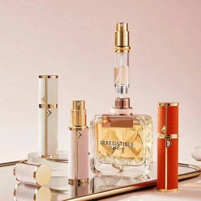 PU Leather Mini Perfume Travel Atomizer Spray Bottle | Now in Bangladesh