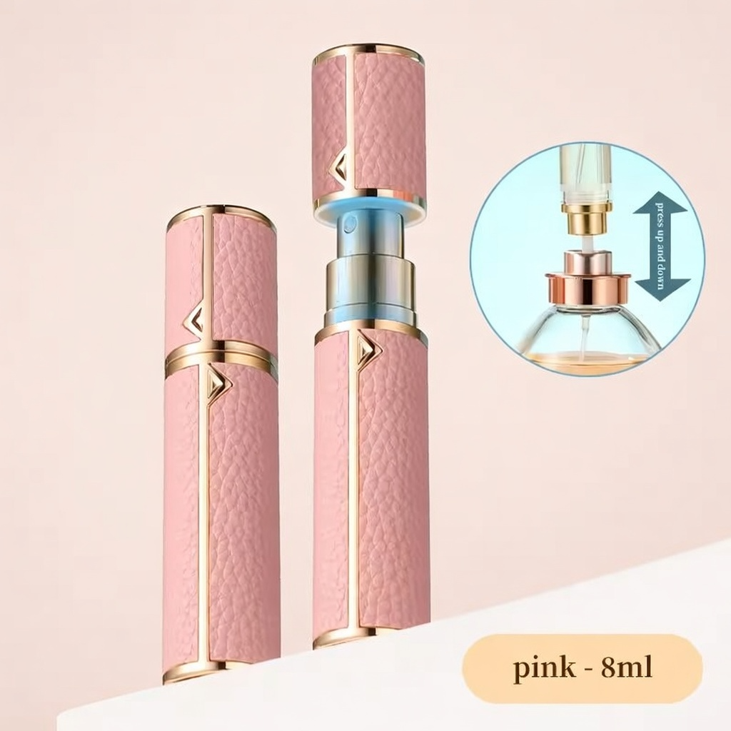 PU Leather Mini Perfume Travel Atomizer Spray Bottle | Now in Bangladesh