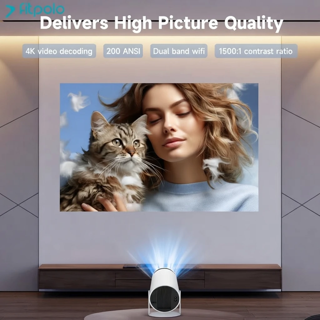 Portable Smart Mini Projector Bangladesh 720P WiFi 4K Support Home Cinema - Now in Bangladesh - AmarXpress