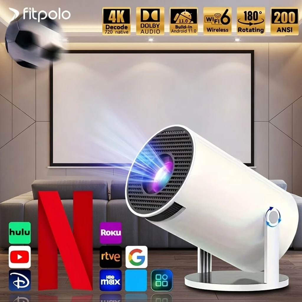 Portable Smart Mini Projector Bangladesh 720P WiFi 4K Support Home Cinema - Now in Bangladesh - AmarXpress