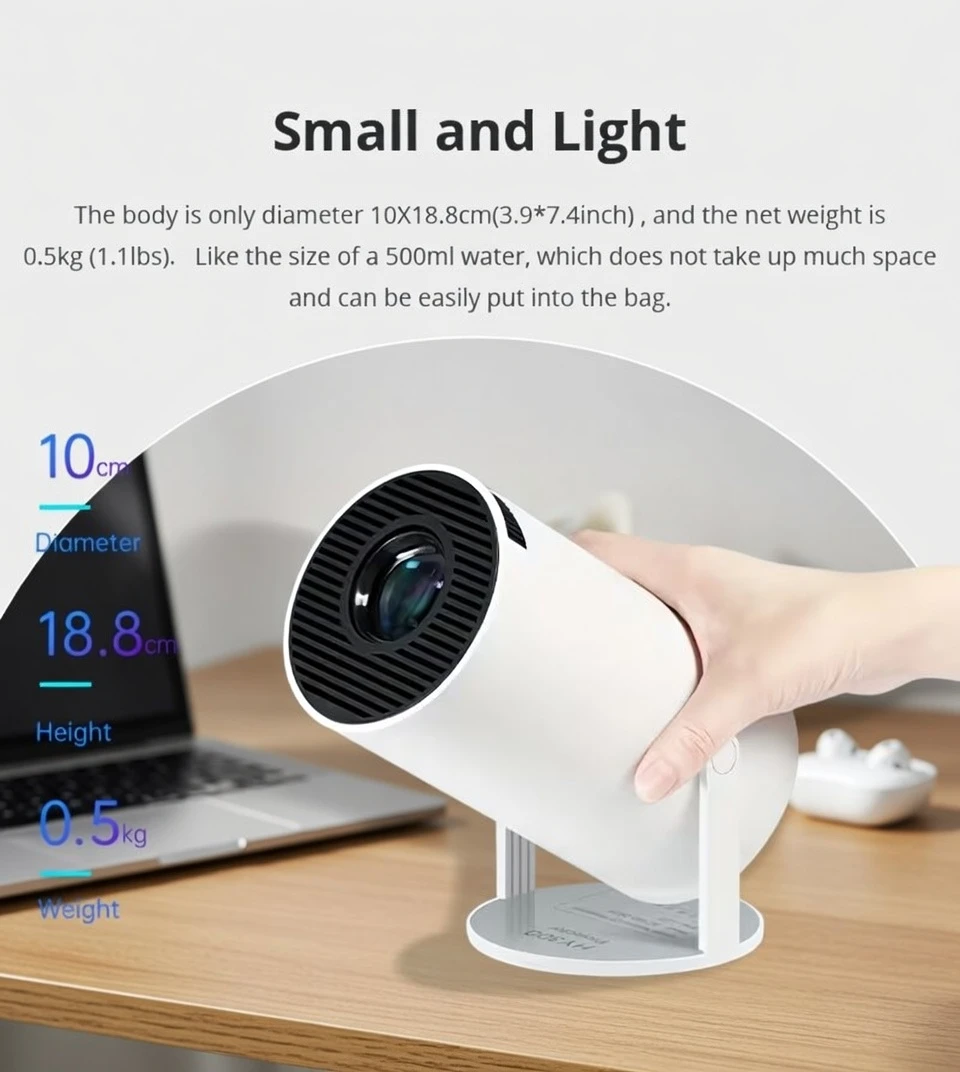 Portable Smart Mini Projector Bangladesh 720P WiFi 4K Support Home Cinema - Now in Bangladesh - AmarXpress