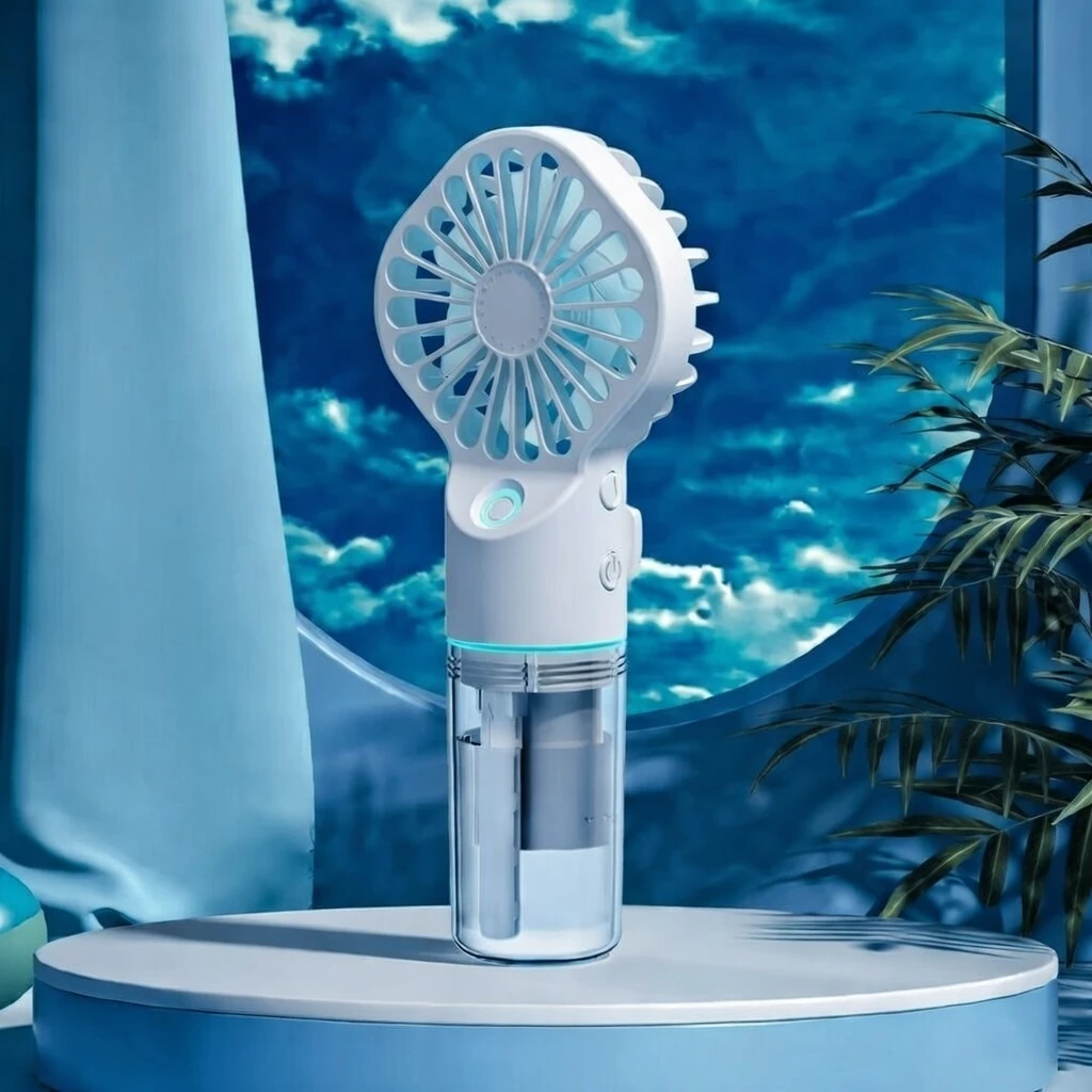 Portable USB Rechargeable Mist Spray Cooling Fan Now in Bangladesh