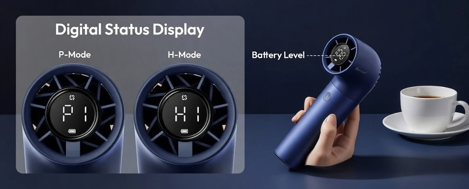 Aero Ultra Powerful Turbo Portable Cooling Fan with 3500mAh/4500mAh 19000RPM 6-Speed | Now in Bangladesh