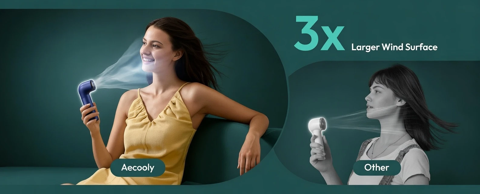 Aero Ultra Powerful Turbo Portable Cooling Fan with 3500mAh/4500mAh 19000RPM 6-Speed | Now in Bangladesh