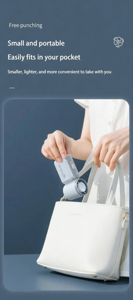 Powerful Portable Mini USB Rechargeable Fan – Silent Pocket Fan Now in Bangladesh