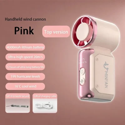 Powerful Portable Mini USB Rechargeable Fan – Silent Pocket Fan Now in Bangladesh