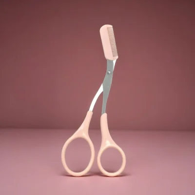 Stainless Steel Eyebrow Trimming Scissors with Comb Now in Bangladesh
