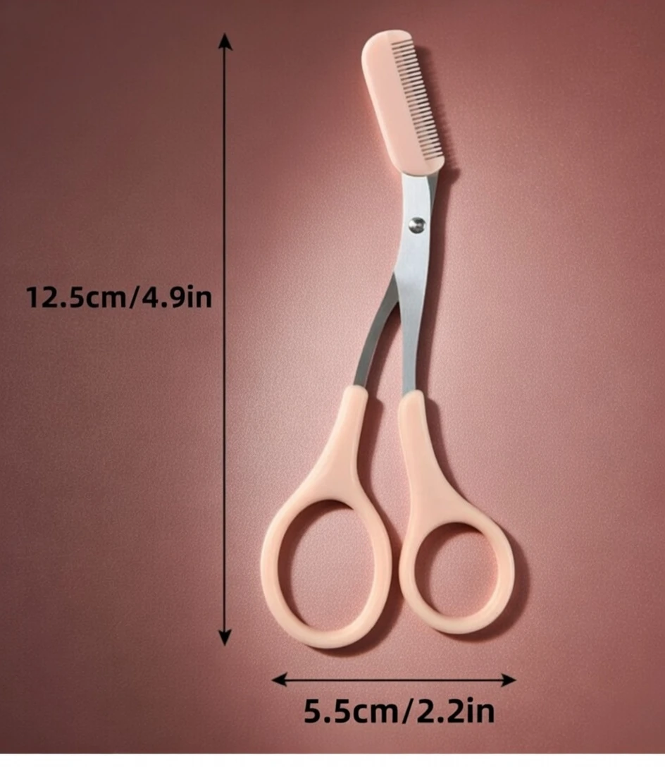 Stainless Steel Eyebrow Trimming Scissors with Comb Now in Bangladesh