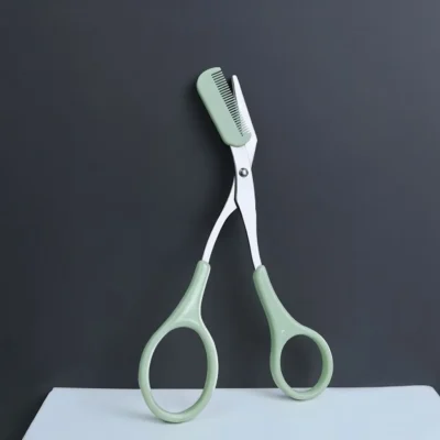 Stainless Steel Eyebrow Trimming Scissors with Comb Now in Bangladesh