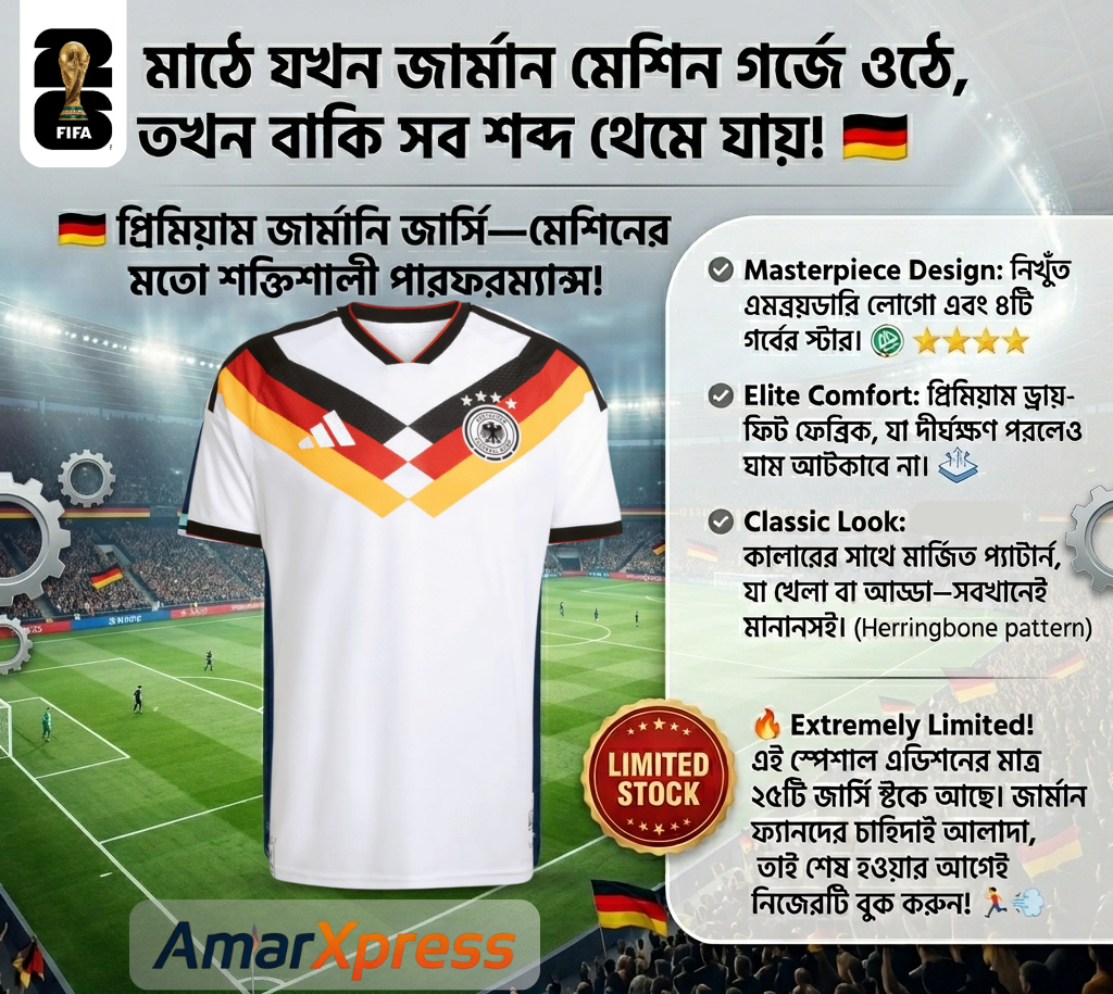2026 Germany Home Jersey BD Official Style – Premium Quality – Adidas – Die Mannschaft – FIFA World Cup 2026™ – AmarXpress