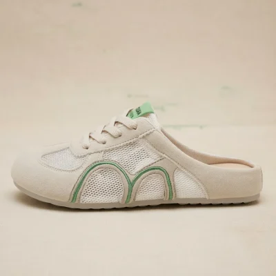 2026 Women's Mesh Half Slipper BD – Flat Slip-On – Beach Outdoor – AmarXpress