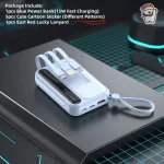 22.5W Fast Charging 10000mAh Power Bank BD Built-in Cable - AmarXpress