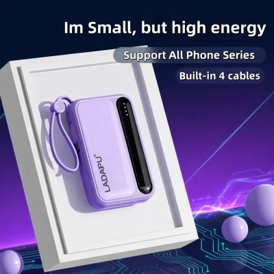 22.5W Fast Charging 10000mAh Power Bank BD Built-in Cable - AmarXpress