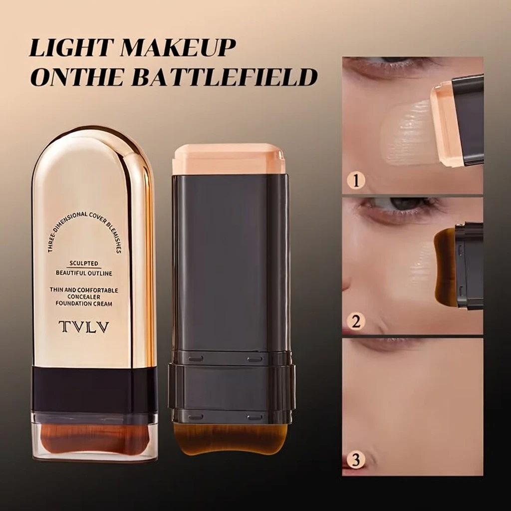 2in1 Foundation & Concealer Stick BD – Full Coverage Matte – Moisturizing Water-Resistant – AmarXpress