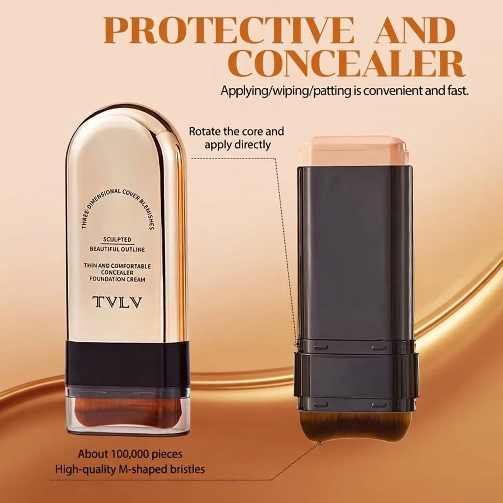 2in1 Foundation & Concealer Stick BD – Full Coverage Matte – Moisturizing Water-Resistant – AmarXpress