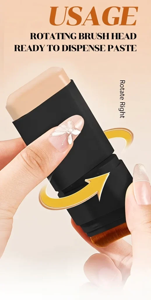 2in1 Foundation & Concealer Stick BD – Full Coverage Matte – Moisturizing Water-Resistant – AmarXpress