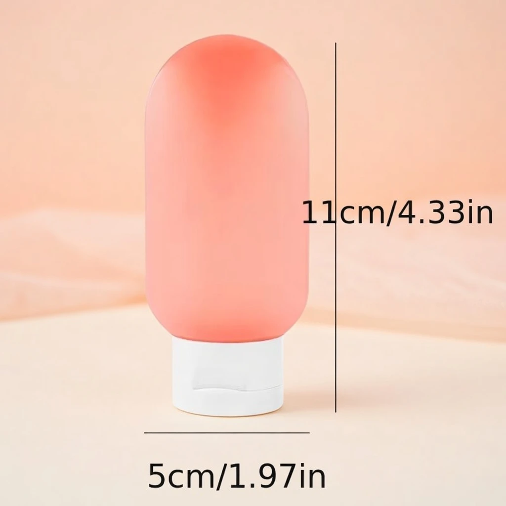 4-Pc Travel Bottles Set 60ml – Reusable Leak-Proof + Pouch - Skincare Lotion Set -AmarXpress