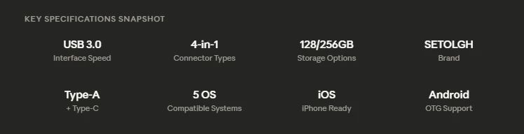 4-in-1 3.0 USB Flash Drive BD Pen Drive BD(128GB256GB) – Laptop, iPhone & Android - AmarXpress